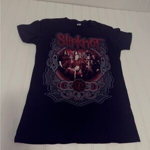 Slipknot Tultex Brand Black and Red Band Graphic Tee Size Ladies Small
